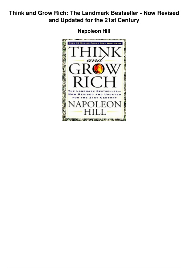 think n grow rich pdf